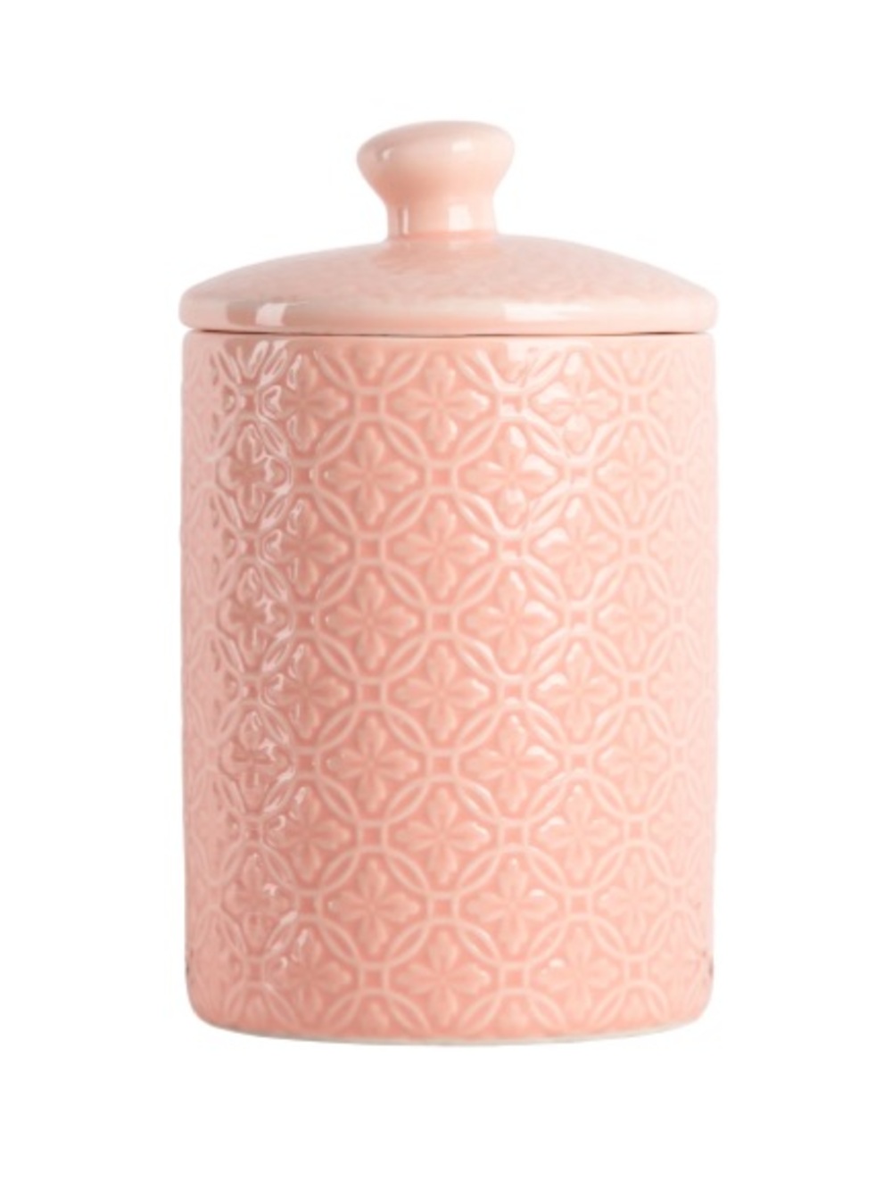 Like new 10 Strawberry street Hampton Ceramic Embossed Storage Canister